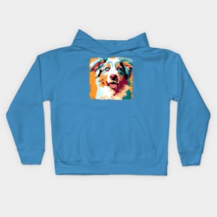 Miniature American Shepherd Pop Art - Dog Lover Gifts Kids Hoodie